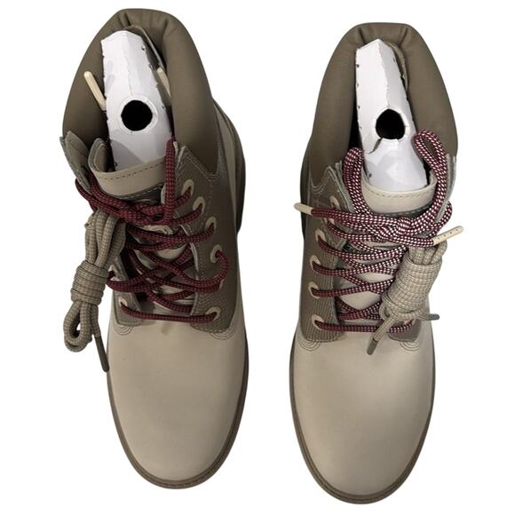 Timberland Stone Street Platform Hiker Boots -White Nubuck-Size: 8.5 - Picture 12 of 13